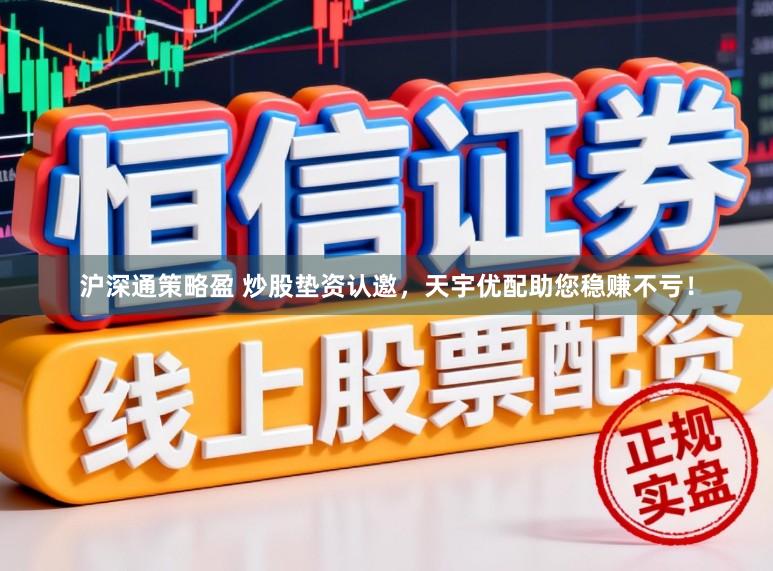 沪深通策略盈 炒股垫资认邀，天宇优配助您稳赚不亏！