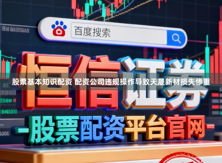 股票基本知识配资 配资公司违规操作导致天晟新材损失惨重